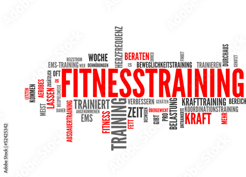 Fitnesstraining (Fitness, Training, Sport; Tagcloud)