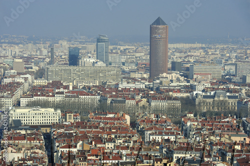 France  Lyon  city panoramic view in hiver