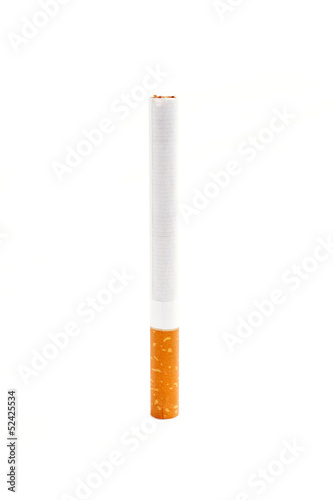 a single cigarette on white