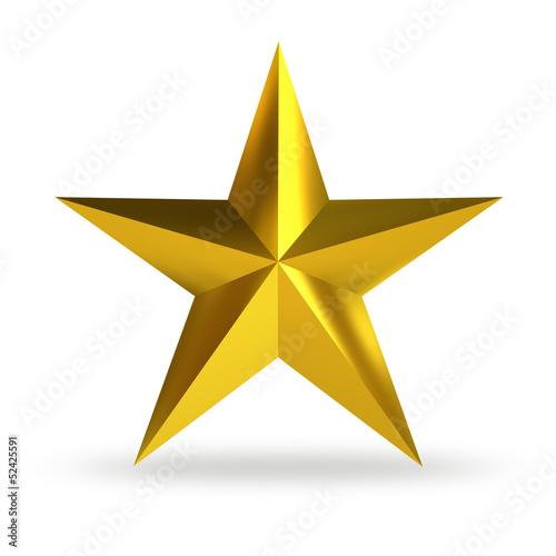 3D Golden Star