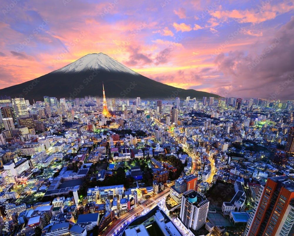 Fototapeta premium Tokio i Fuji