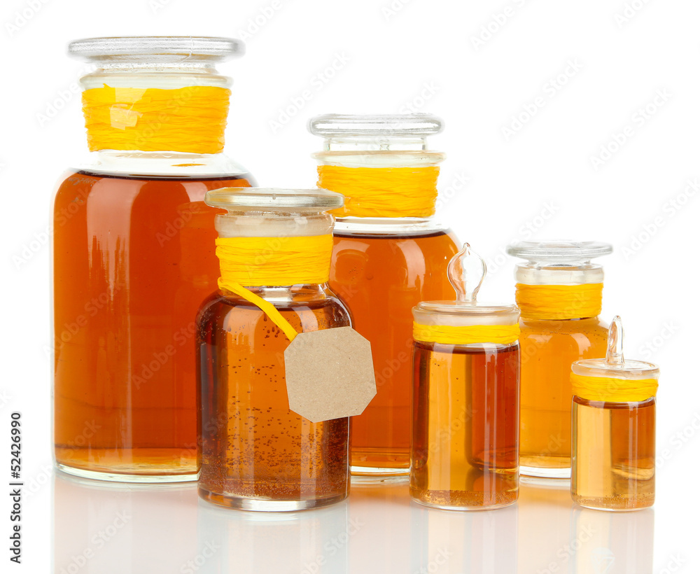 Medicine bottles isolated on white Medicine bottles isolated on white