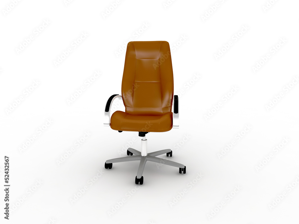 Fototapeta premium brown leather office easy chair