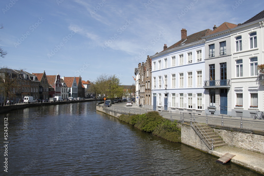 Canal à Bruges, Belgique	