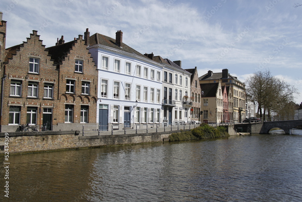 Canal à Bruges, Belgique	