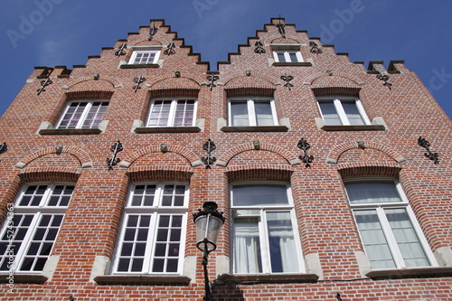 Maison en briques à Bruges, Belgique 
