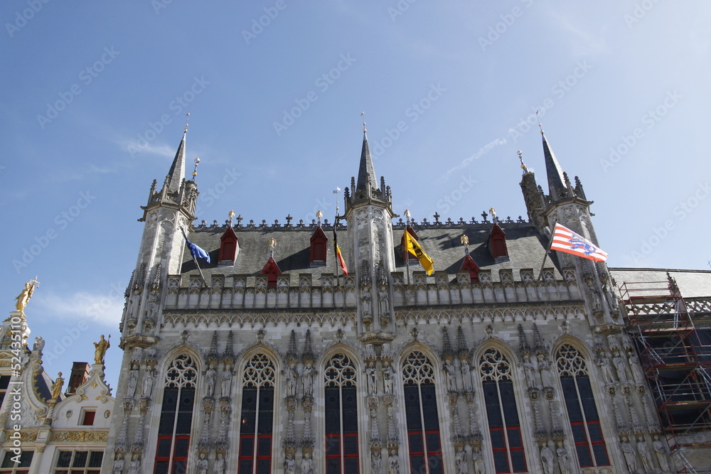 Hôtel de ville de la Grand Place à Bruges, Belgique