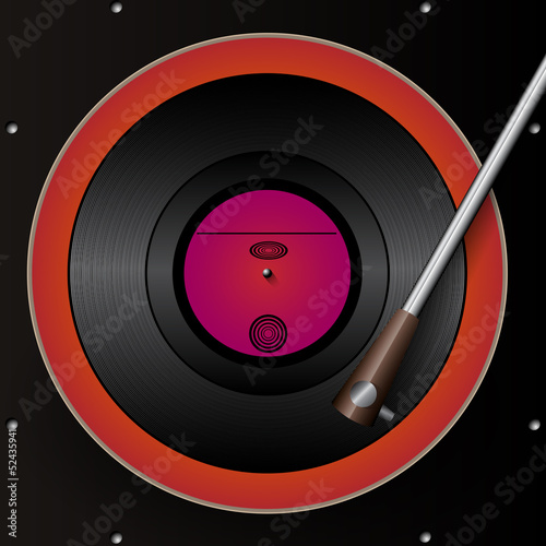 Retro gramophone and Vinyl Background