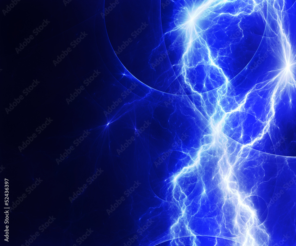 Fototapeta premium blue lightning
