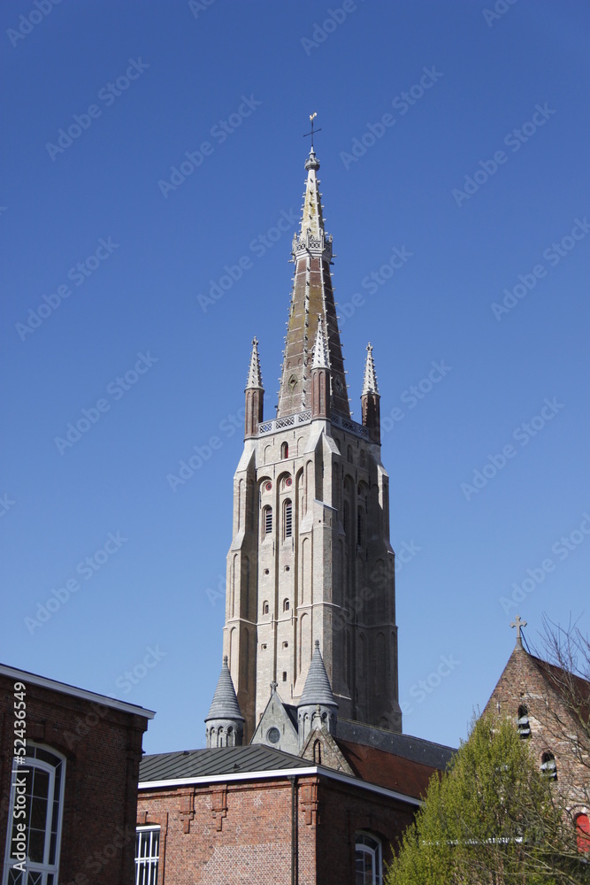 Fototapeta premium Eglise Notre Dame à Bruges, Belgique