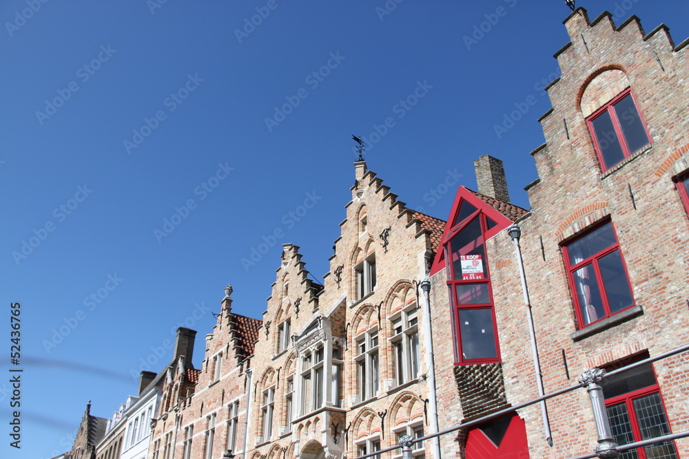 Maisons traditionnelles à Bruges, Belgique