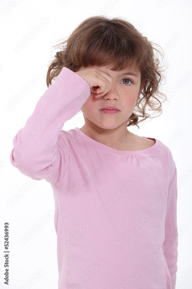 Tired little girl Tired little girl