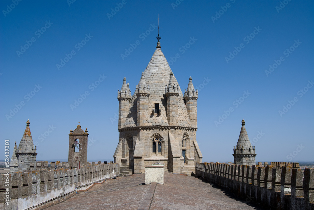 Obraz premium View of Cathedral of Sao Francisco , Evora, Portugal