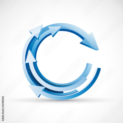 Vector 3D Blue Arrows Background