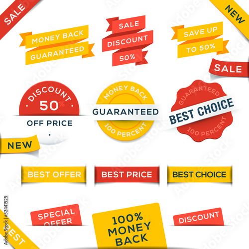 Set of vector badges and stickers