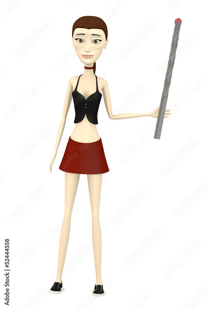 3d render of cartoon character with drill 3d render of cartoon character with drill
