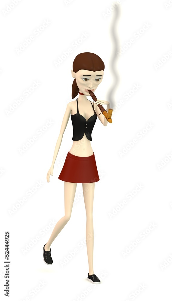 3d render of cartoon character smoking indian pipe 3d render of cartoon character smoking indian pipe