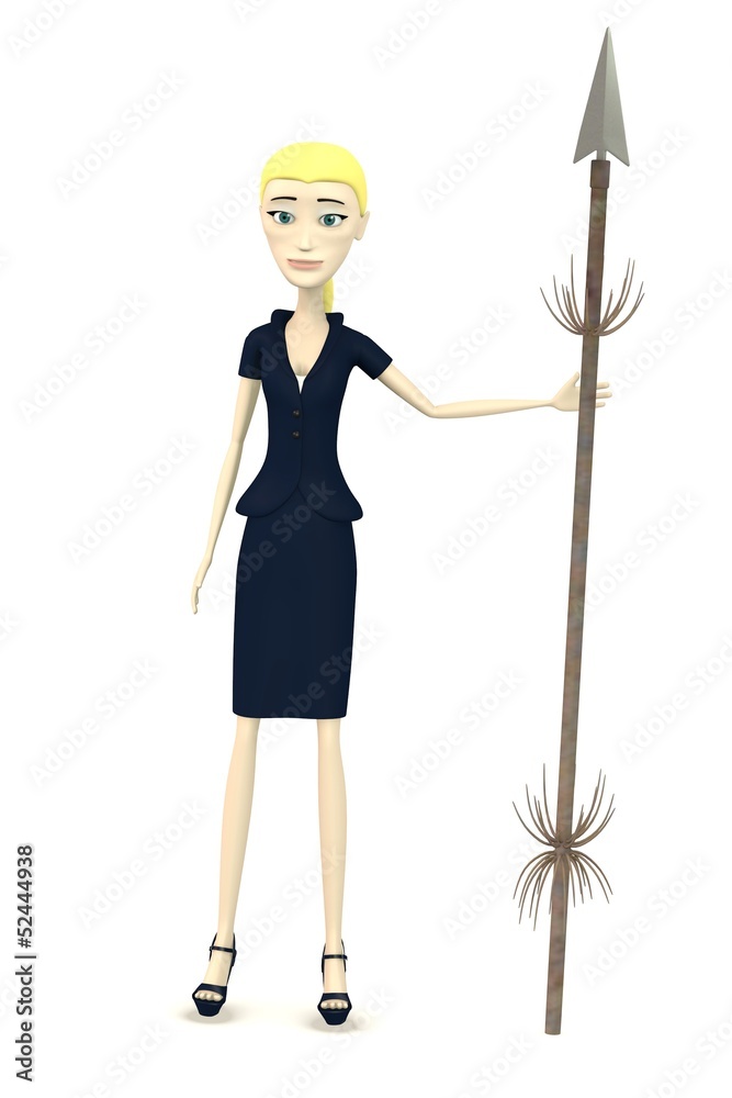 3d render of cartoon character with indian weapon 3d render of cartoon character with indian weapon