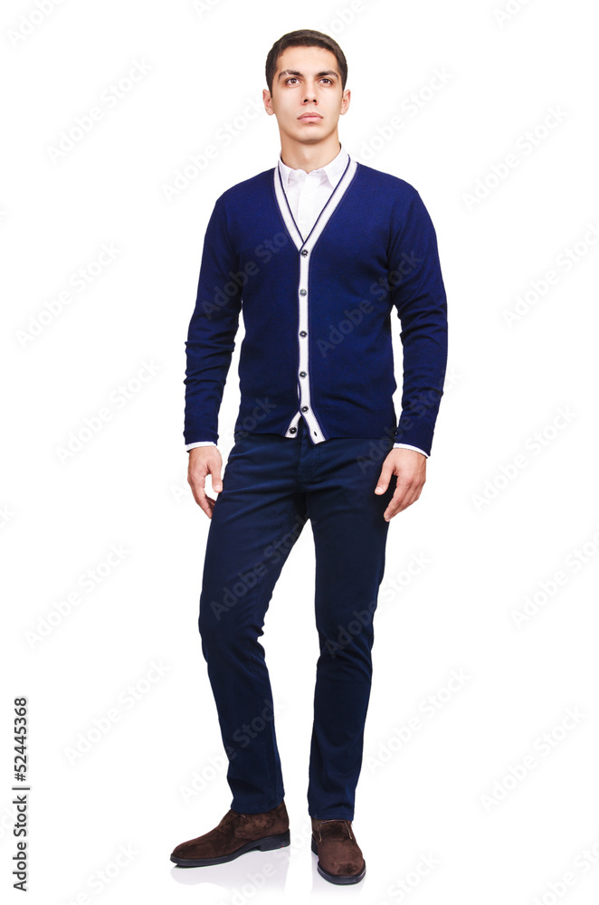 Man in fashion look isolated on white Man in fashion look isolated on white