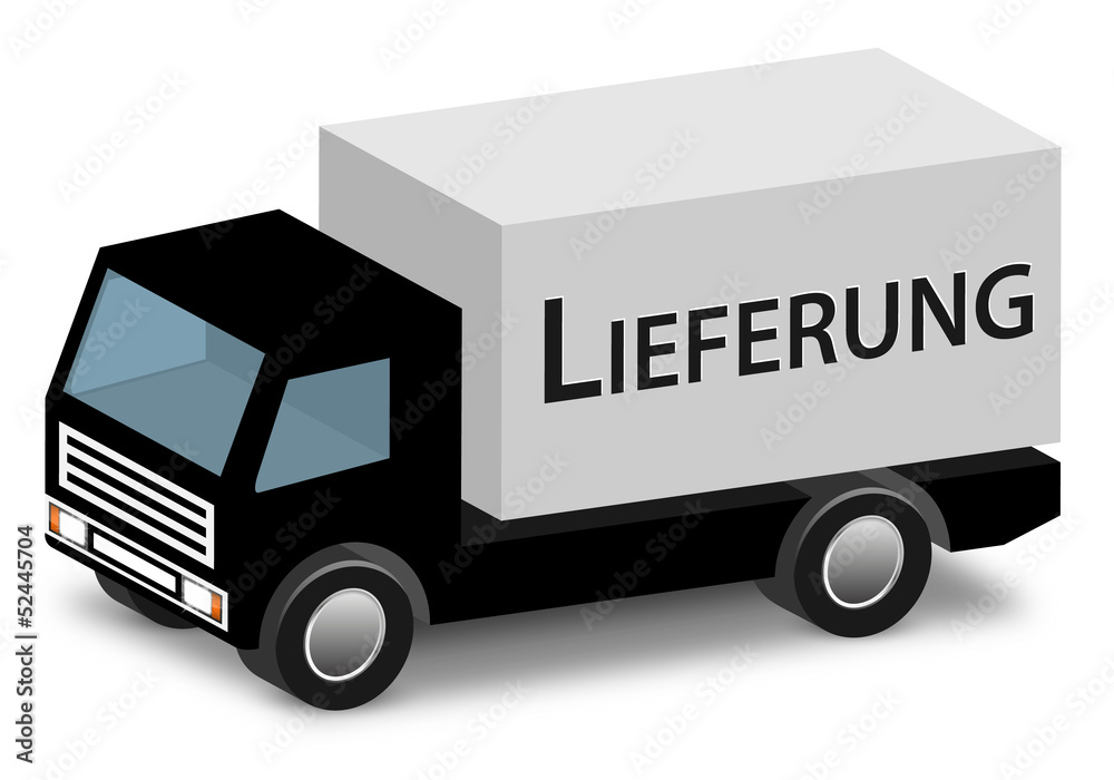 LKW Lieferwagen Icon 3D LKW Lieferwagen Icon 3D