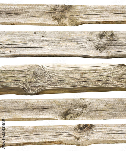 old wood boards isolated on white background