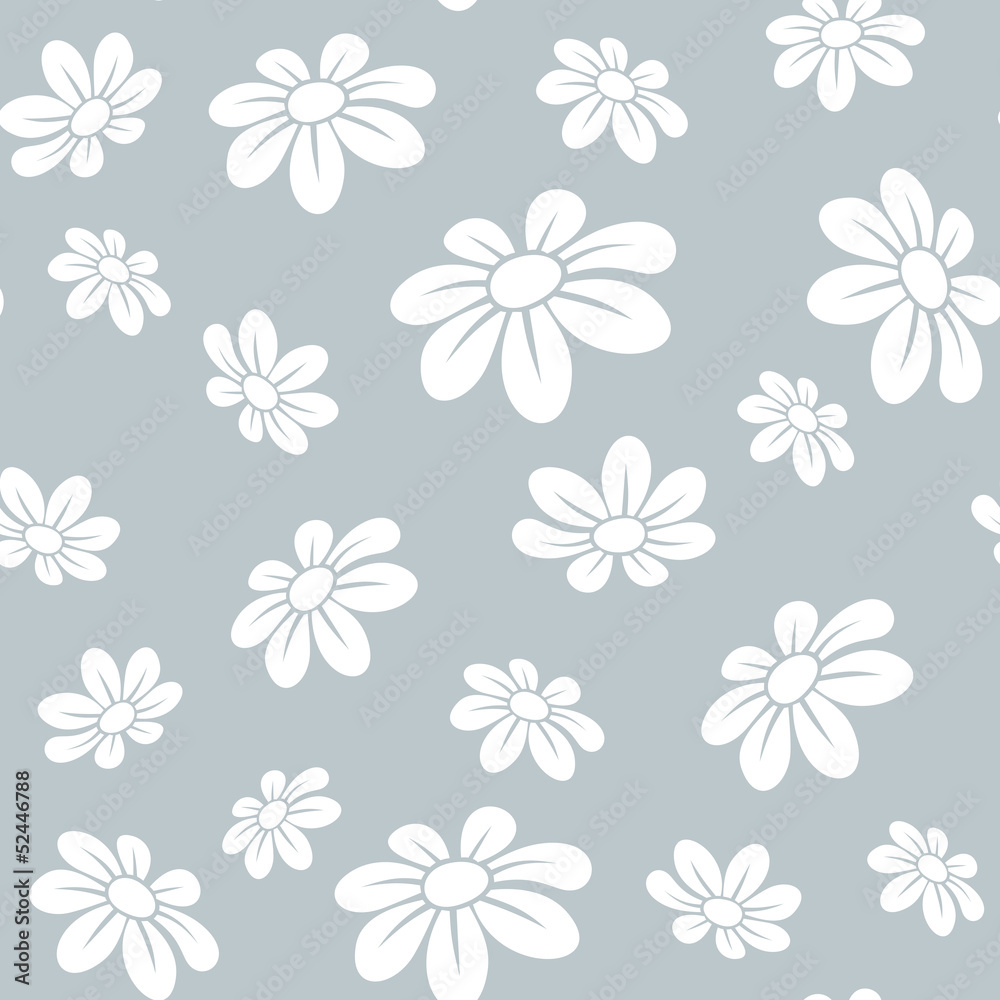 Seamless background with flowers. Vector illustration.