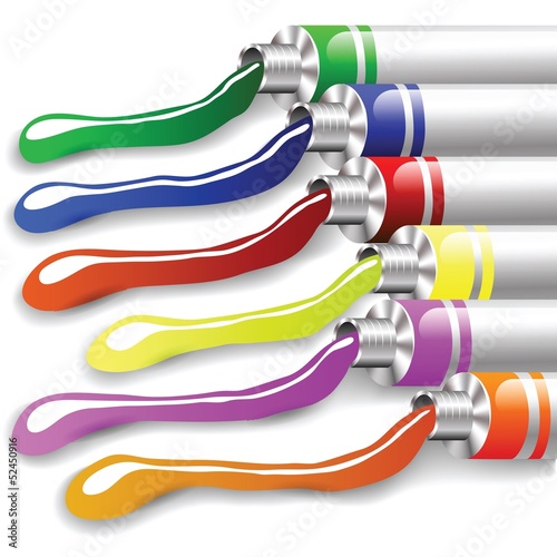 tubes with oil paints