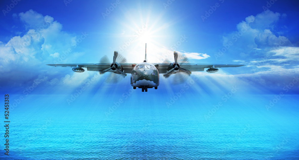 c123 military plane landing