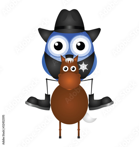 American Cowboy sat on his horse