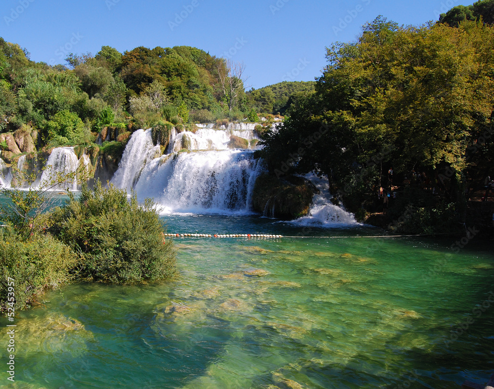 Waterfalls on Krka river. Dalmatia, Croatia.
