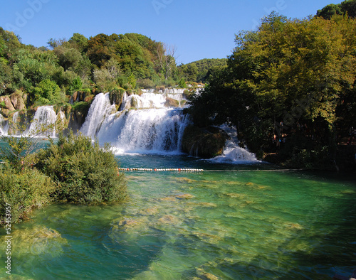 Waterfalls on Krka river. Dalmatia  Croatia.