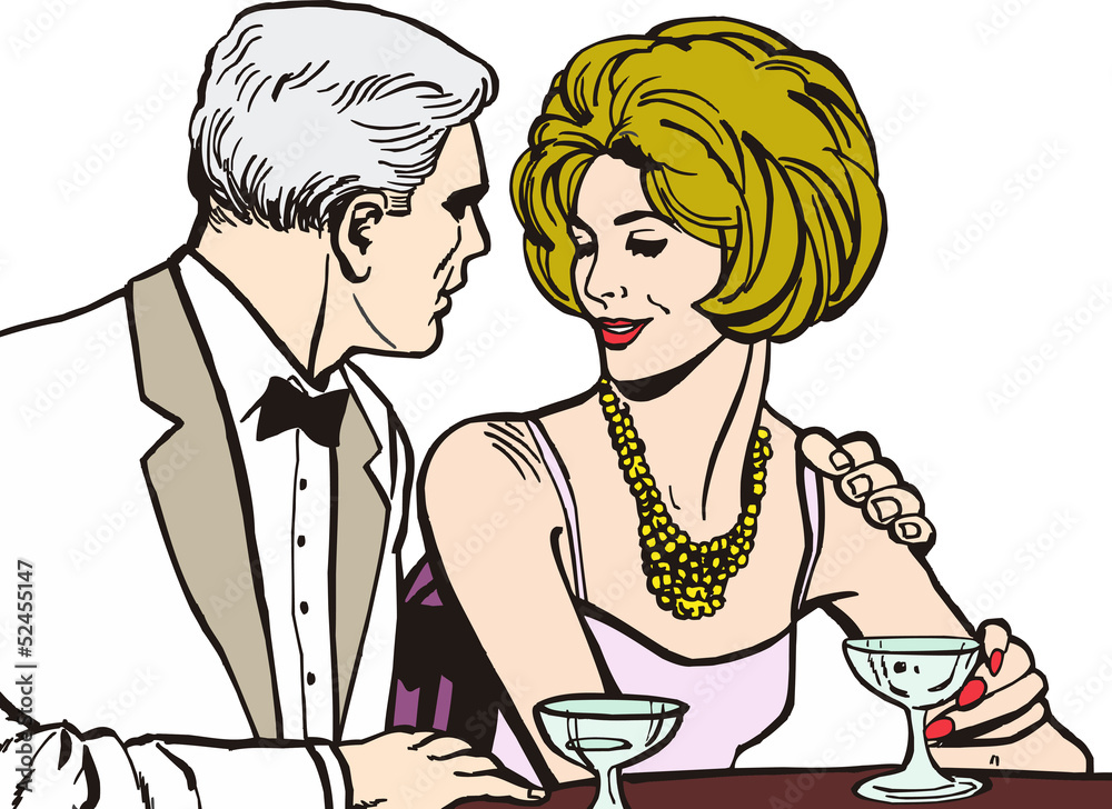 Ilustracion de una pareja de enamorados Ilustracion de una pareja de enamorados