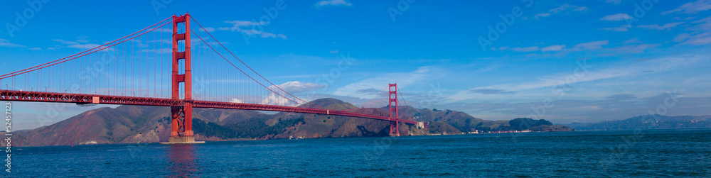 Panoramic View of tGolden Gate Bridge in San Francisco Panoramic View of tGolden Gate Bridge in San Francisco