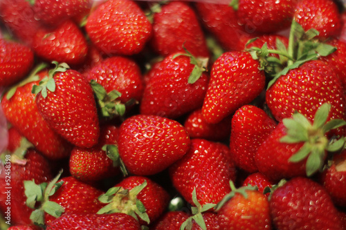 Fresh strawberry background - full frame