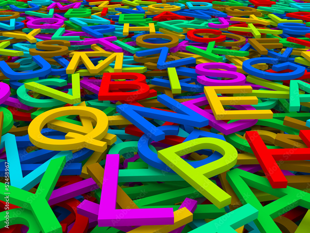 Fototapeta premium letters of the English alphabet.
