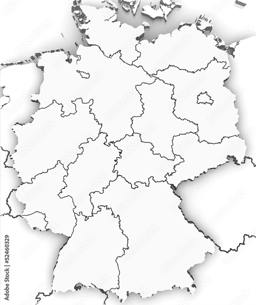 Germany-Deutschland 3d map