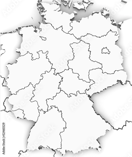 Germany-Deutschland 3d map photo