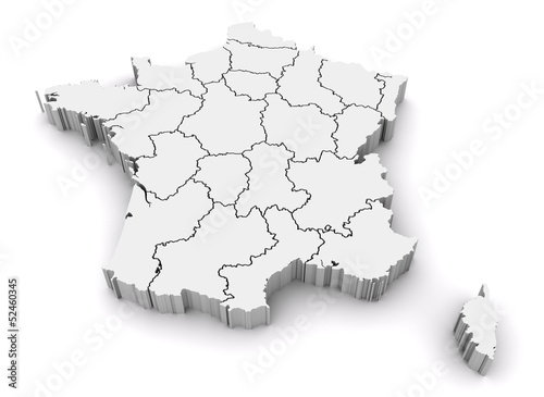 France 3d map photo