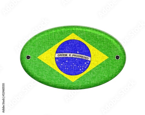 Wooden sign of Brazil.