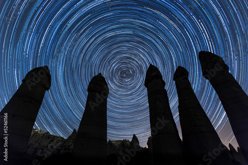 cave house with star trials at cappadocia Turkey