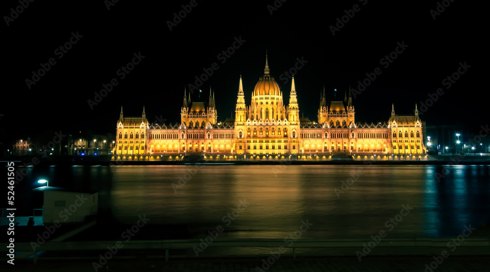 Hungarian Parliament by night