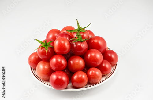 tomatoes on the white background
