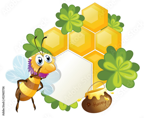 A unique border with a bee