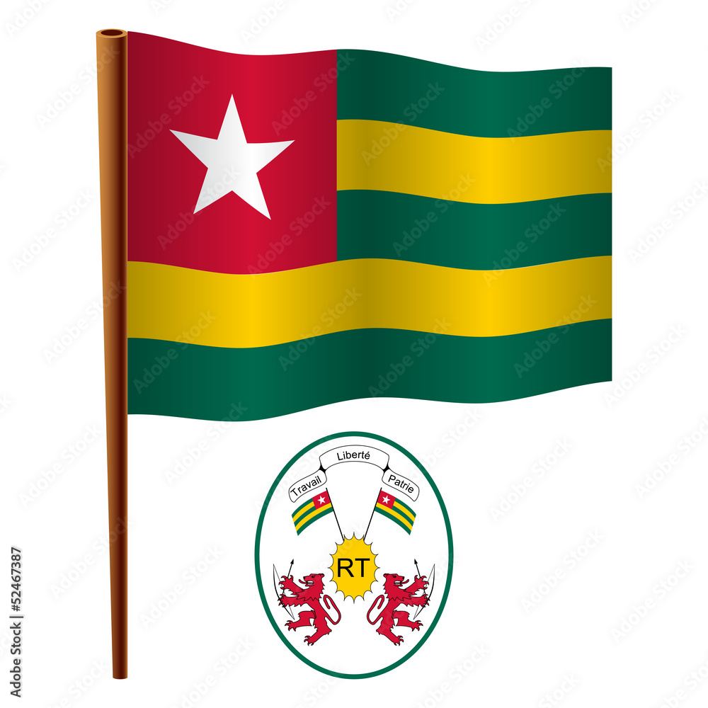 Obraz premium togo wavy flag