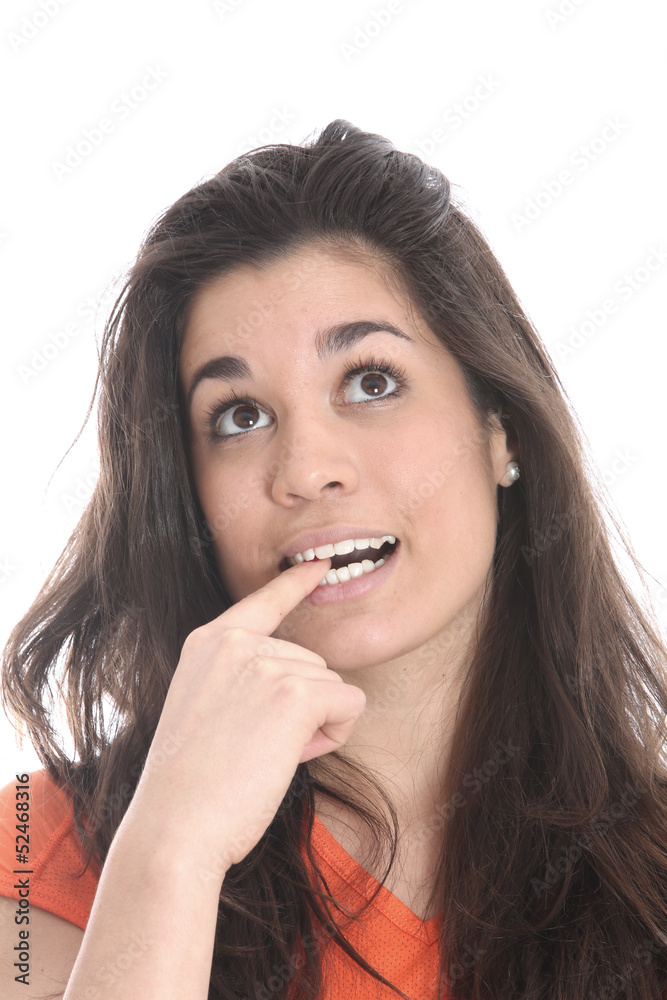 Model Released. Young Woman Thinking Model Released. Young Woman Thinking