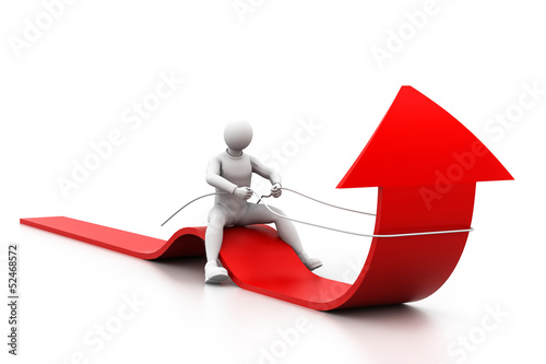 Wallpaper Mural man works together to pull up a growth arrow Torontodigital.ca