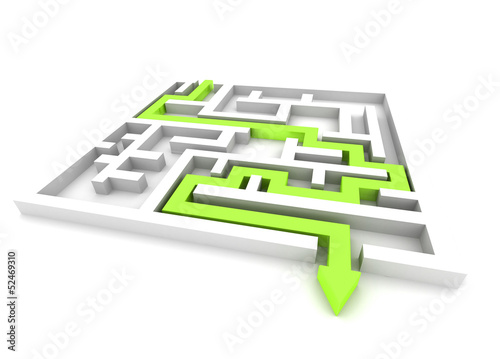 Path across labyrinth