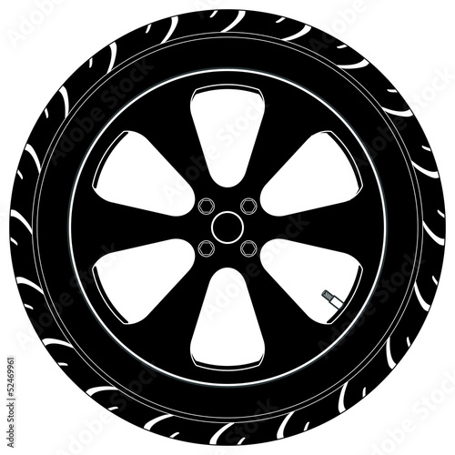 car or truck tire symbol