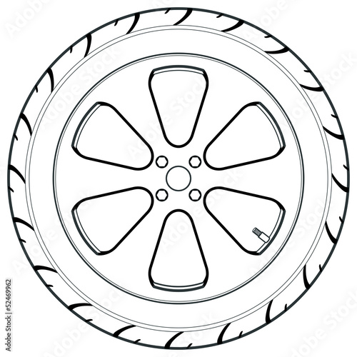 car or truck tire symbol