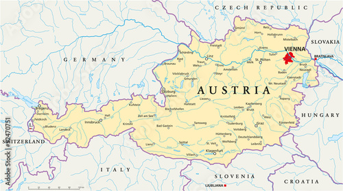 Austria Map     sterreich Landkarte  